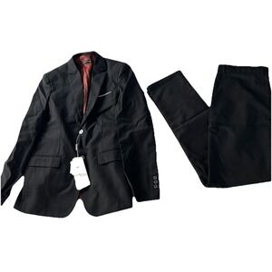 Yuan Lu Boys blazer Size 4 2 Piece Suit Set Jacket & Pants Black